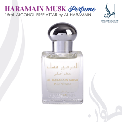 Haramain Musk By Al Haramain 15ml. Alcohol Free, Highly Concentrated Perfume Oil (Attar) With East Apply Roll On