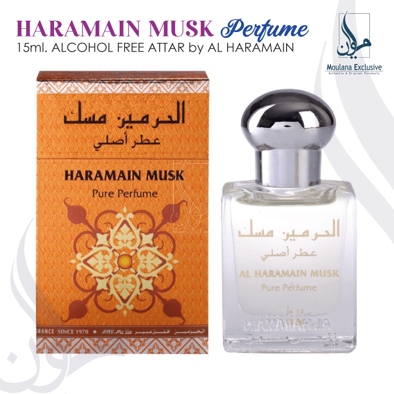 Haramain Musk By Al Haramain 15ml. Alcohol Free, Highly Concentrated Perfume Oil (Attar) With East Apply Roll On